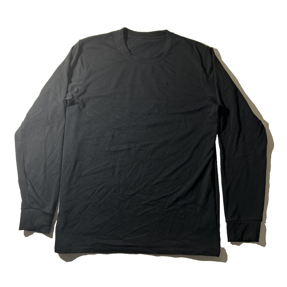 Uniqlo Heattech Ultrawarm Crew Neck Shirt Longsleeve in Black Size Large Women's